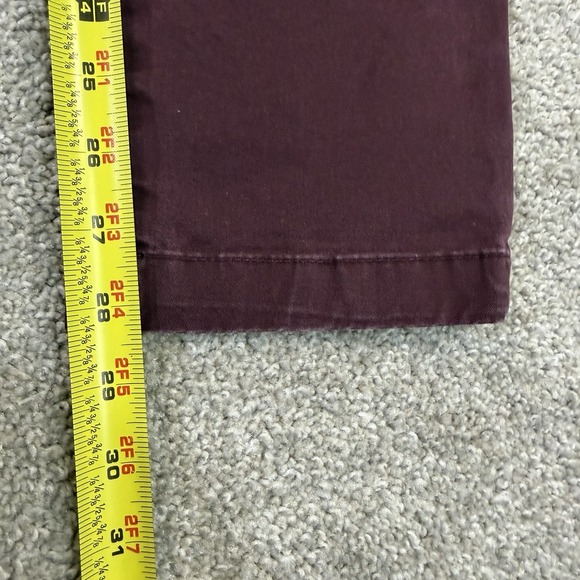 Banana Republic Fulton Skinny Chino Burgundy 31x30 Slim Stretch Casual Pants - Picture 6 of 10